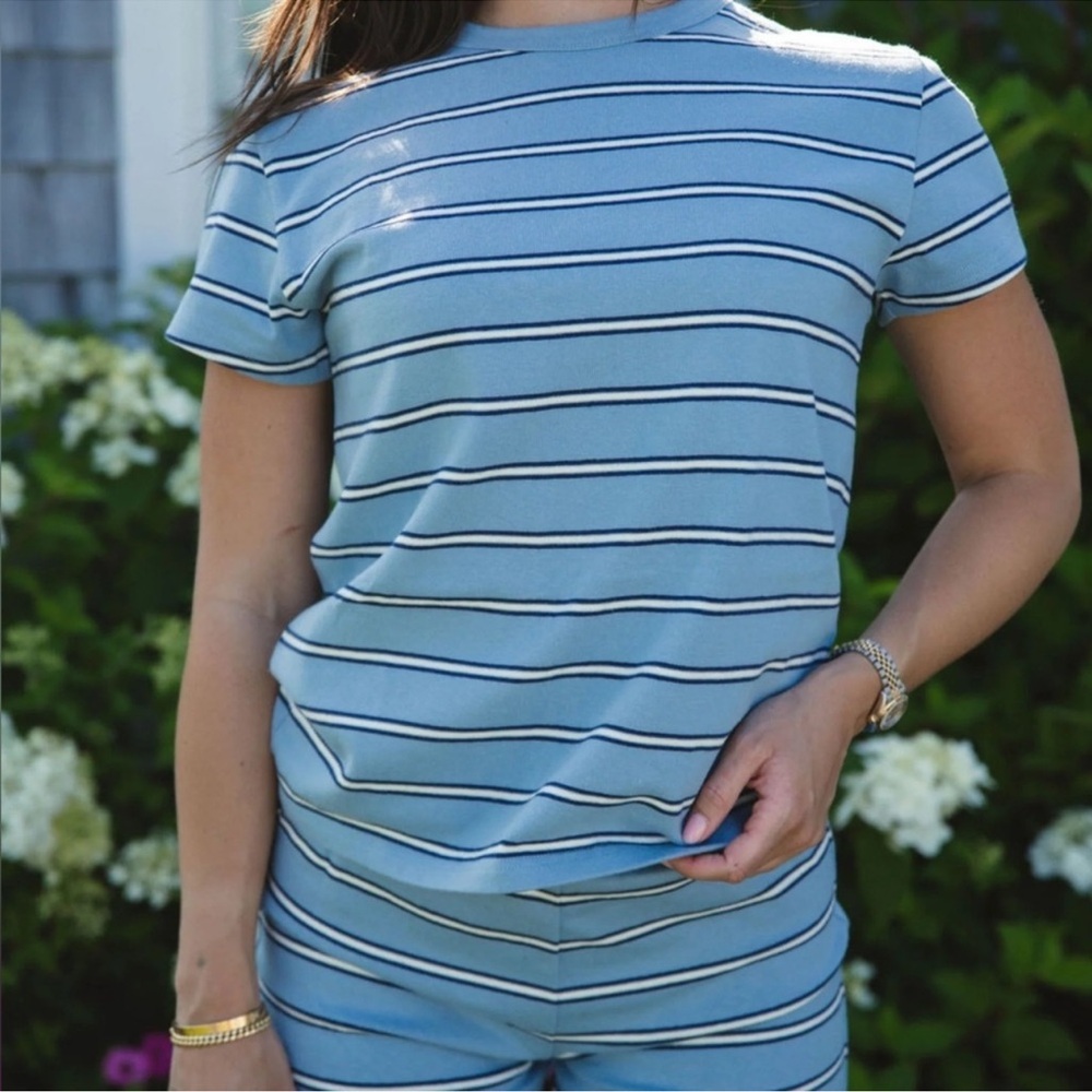 PARKE Striped Shirt in Blue and Cream 
Never been worn